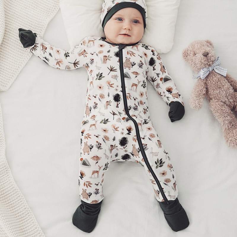 Bamboo Fiber Baby Zippered Romper Printed Baby Boy Girl Clothes Newborn One-piece Bodysuit Baby Onesie Bamboo Baby Clothing Bamboo Fiber Baby Zippered Romper Printed Baby Boy Girl Clothes Newborn One-piece Bodysuit Baby Onesie Bamboo Baby Clothing