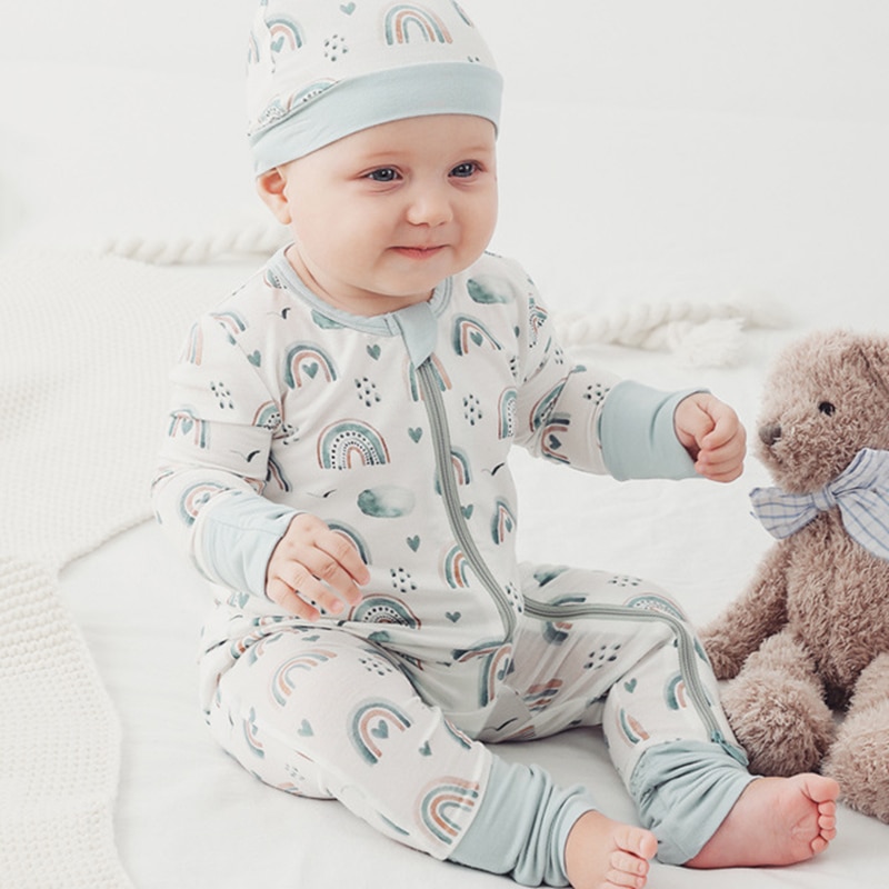 Bamboo Fiber Baby Zippered Romper Printed Baby Boy Girl Clothes Newborn One-piece Bodysuit Baby Onesie Bamboo Baby Clothing Bamboo Fiber Baby Zippered Romper Printed Baby Boy Girl Clothes Newborn One-piece Bodysuit Baby Onesie Bamboo Baby Clothing