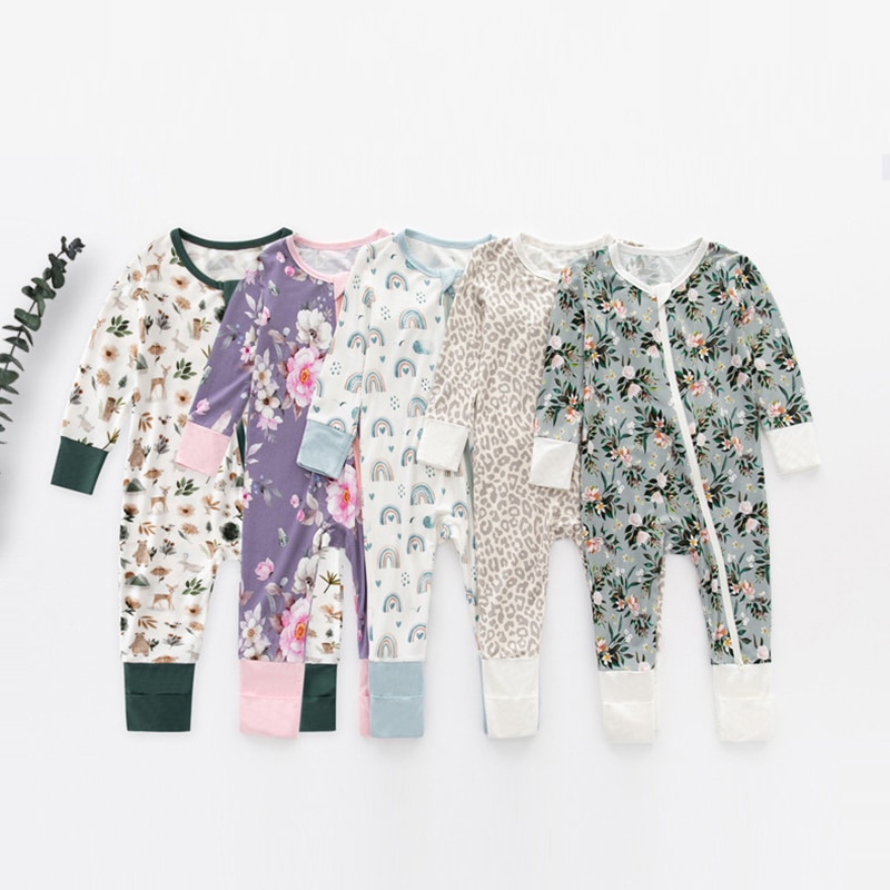Bamboo Fiber Baby Zippered Romper Printed Baby Boy Girl Clothes Newborn One-piece Bodysuit Baby Onesie Bamboo Baby Clothing Bamboo Fiber Baby Zippered Romper Printed Baby Boy Girl Clothes Newborn One-piece Bodysuit Baby Onesie Bamboo Baby Clothing