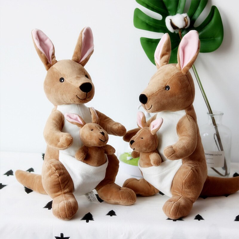 New 26cm/36cm Cute Creative Mother and Child Kangaroo Doll Plush Toy Soft Animal Stuffed Plush Doll For Baby Gift