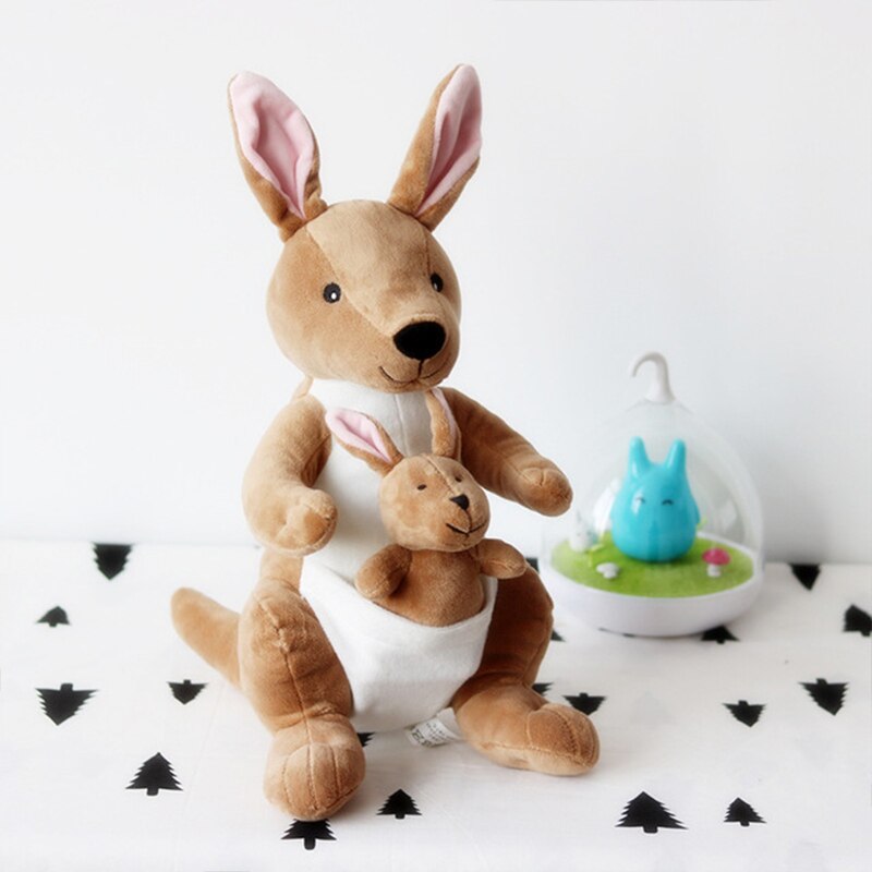 New 26cm/36cm Cute Creative Mother and Child Kangaroo Doll Plush Toy Soft Animal Stuffed Plush Doll For Baby Gift