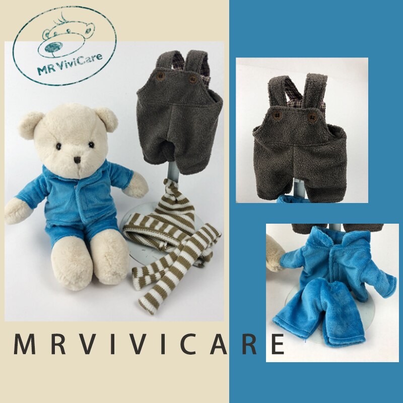 1pc 32cm Stuffed High Quality Classic Teddy Bear Plush Toys Cute Bear With Overalls And Pajamas  Dolls Lovely Gift For Girls