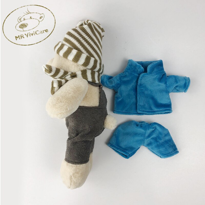 1pc 32cm Stuffed High Quality Classic Teddy Bear Plush Toys Cute Bear With Overalls And Pajamas  Dolls Lovely Gift For Girls