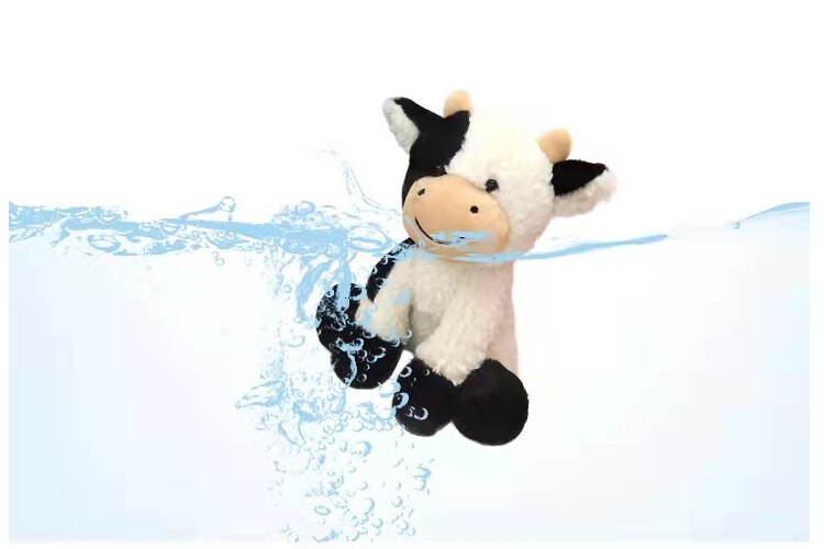 23cm Cute Sitting Milk Cow Cartoon Plush Toy New Design Lifelike Cattle Plushie Doll Kawaii Room Decor Stuffed Toys For Children