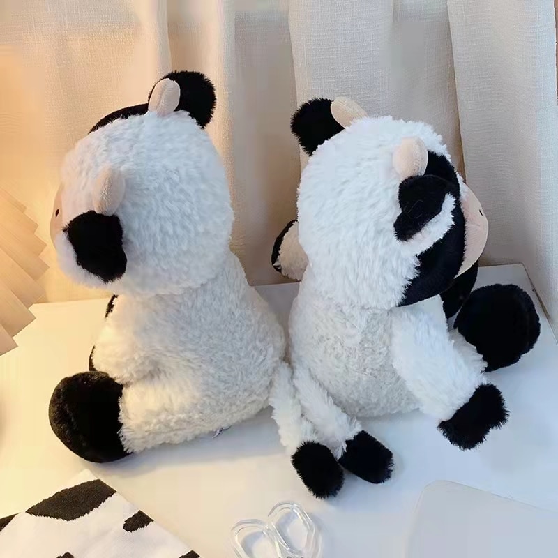 23cm Cute Sitting Milk Cow Cartoon Plush Toy New Design Lifelike Cattle Plushie Doll Kawaii Room Decor Stuffed Toys For Children 23cm Cute Sitting Milk Cow Cartoon Plush Toy New Design Lifelike Cattle Plushie Doll Kawaii Room Decor Stuffed Toys For Children