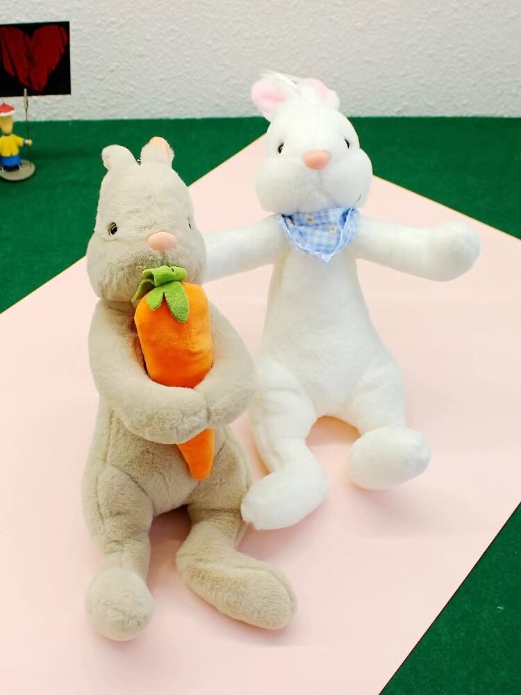 Rabbit Plush Toy With Simulation Carrot Kawaii Bunny Plushies Doll New Design Soft Rabbit Stuffed Animal Toys For Children Gifts