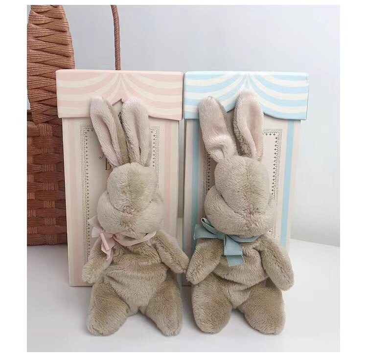 Kawaii Bunny Plushies with Colorbox Cute Handmad Rabbit Stuffed Toys For Newborn Baby Soft Bunny Dolls Gift For Easter Christmas