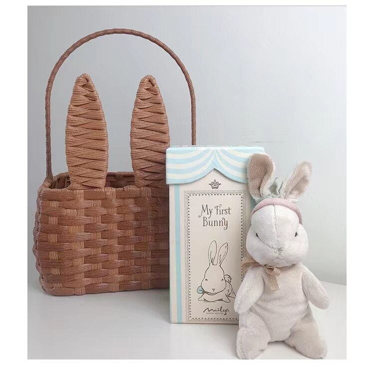 Kawaii Bunny Plushies with Colorbox Cute Handmad Rabbit Stuffed Toys For Newborn Baby Soft Bunny Dolls Gift For Easter Christmas