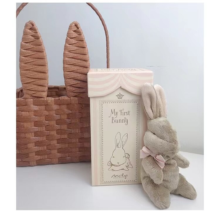 Kawaii Bunny Plushies with Colorbox Cute Handmad Rabbit Stuffed Toys For Newborn Baby Soft Bunny Dolls Gift For Easter Christmas