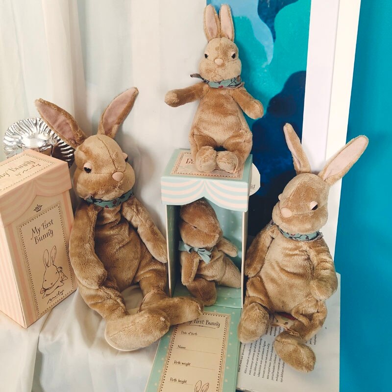 Kawaii Baby Rabbit Stuffed Toys For Infant Cute Cuddling Sleeping Animal Dolls for Kid Handmade Soft Rabbit Plushie Easter Gifts