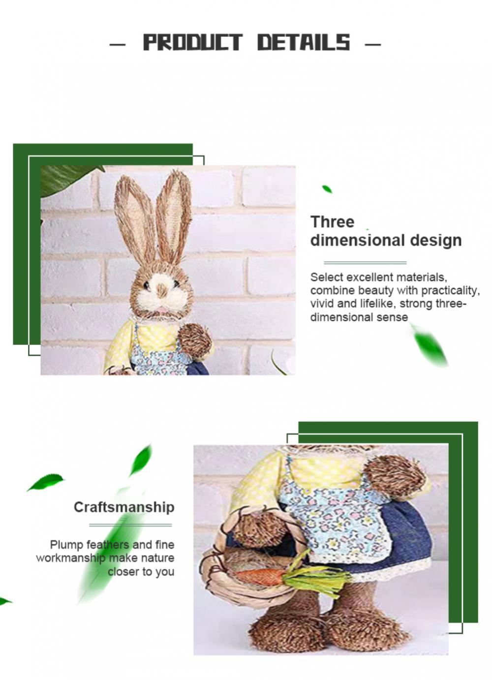 2023 Easter Bunny Craft Gnomes Doll Cute Cartoon Easter Rabbit Faceless Toy Home Room Festival Decor Ornaments Photography Props