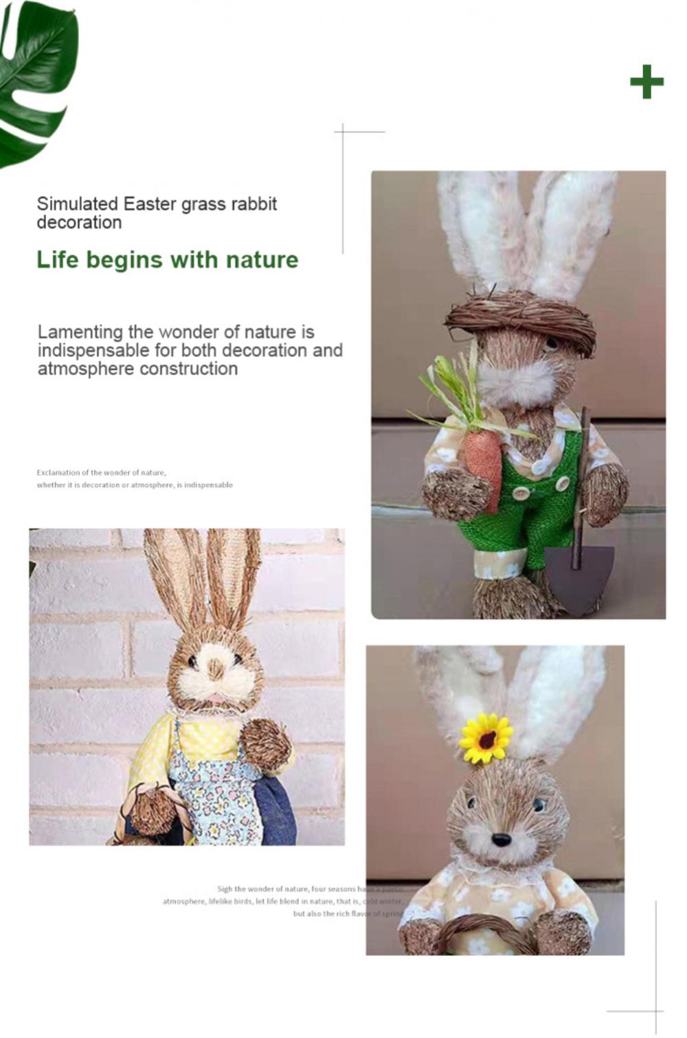 2023 Easter Bunny Craft Gnomes Doll Cute Cartoon Easter Rabbit Faceless Toy Home Room Festival Decor Ornaments Photography Props