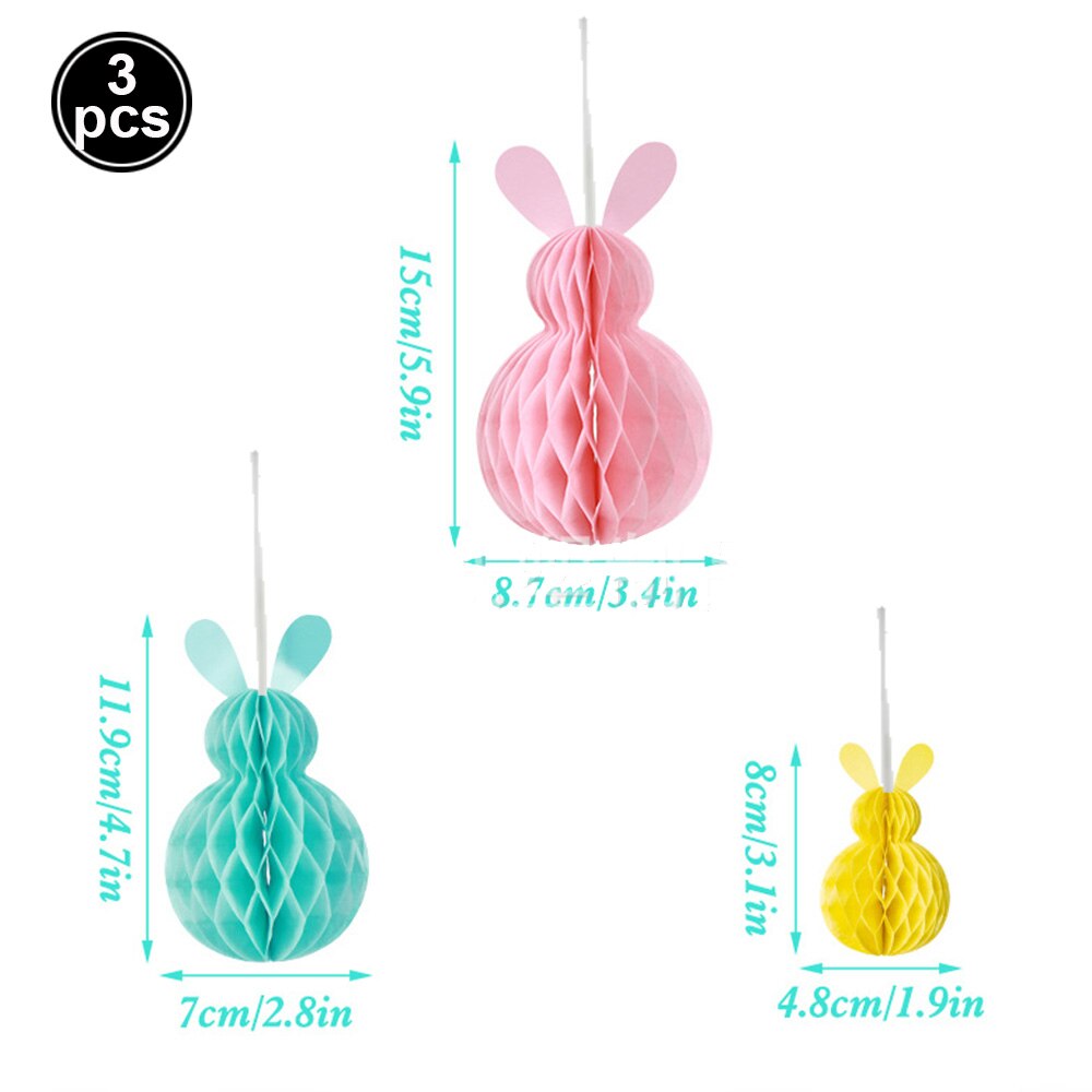Paskalya asılı dekorasyon Bunny yumurta petek renkli tavşan süs kağıt yumurta topu paskalya tavşanı asılı kolye paskalya dekorları Paskalya asılı dekorasyon Bunny yumurta petek renkli tavşan süs kağıt yumurta topu paskalya tavşanı asılı kolye paskalya dekorları