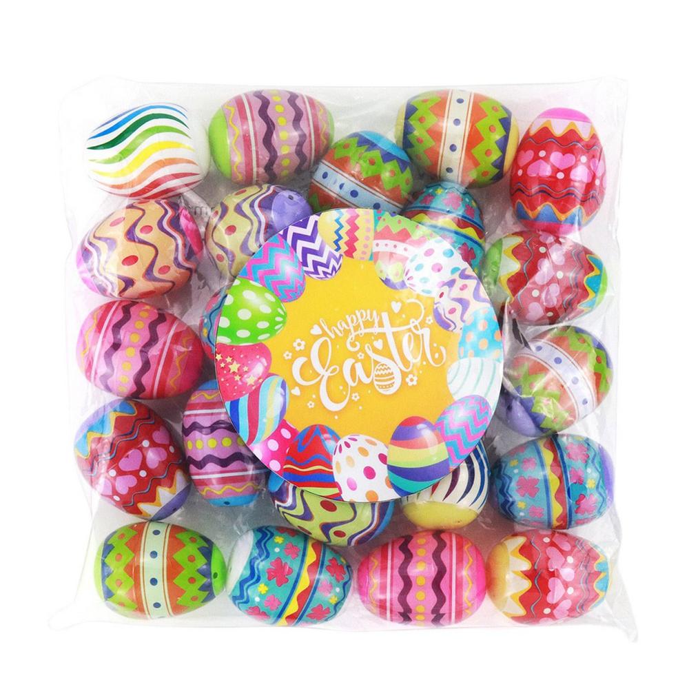24 adet &ccedil;ocuk paskalya yumurta seti doldurulabilir şeker &ccedil;ikolata paskalya renkli yumurta &ccedil;ocuk oyuncakları &ouml;d&uuml;l tatil hediyeler paskalya dekorasyonu 2023