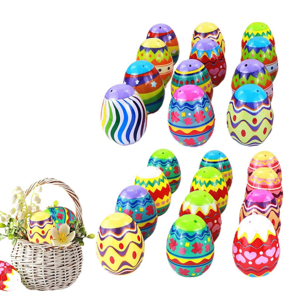 24 adet &ccedil;ocuk paskalya yumurta seti doldurulabilir şeker &ccedil;ikolata paskalya renkli yumurta &ccedil;ocuk oyuncakları &ouml;d&uuml;l tatil hediyeler paskalya dekorasyonu 2023