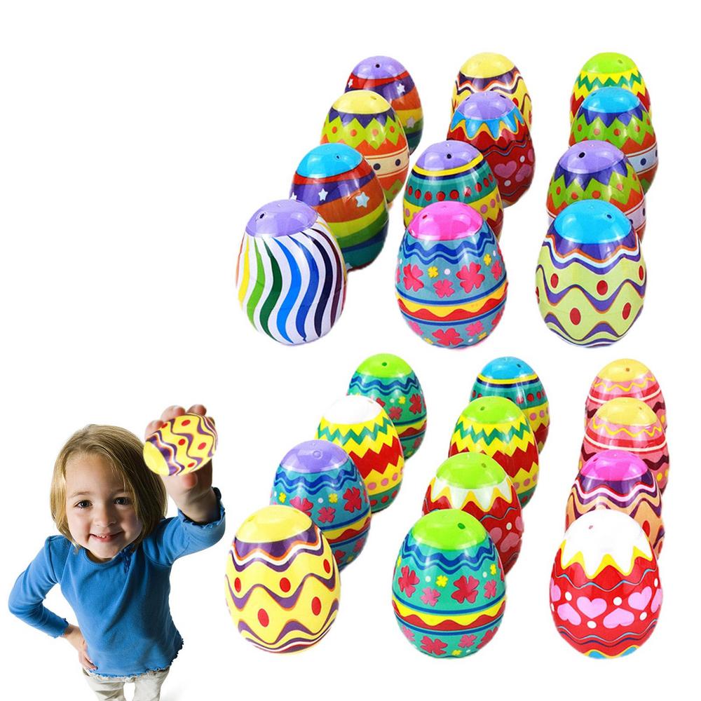 24 adet &ccedil;ocuk paskalya yumurta seti doldurulabilir şeker &ccedil;ikolata paskalya renkli yumurta &ccedil;ocuk oyuncakları &ouml;d&uuml;l tatil hediyeler paskalya dekorasyonu 2023