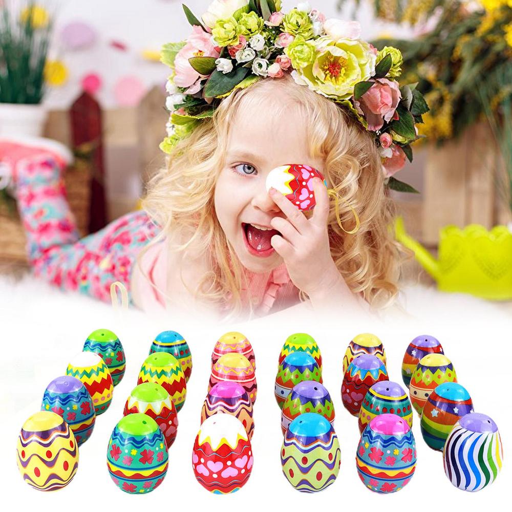 24 adet &ccedil;ocuk paskalya yumurta seti doldurulabilir şeker &ccedil;ikolata paskalya renkli yumurta &ccedil;ocuk oyuncakları &ouml;d&uuml;l tatil hediyeler paskalya dekorasyonu 2023