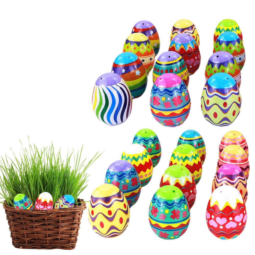 24 adet &ccedil;ocuk paskalya yumurta seti doldurulabilir şeker &ccedil;ikolata paskalya renkli yumurta &ccedil;ocuk oyuncakları &ouml;d&uuml;l tatil hediyeler paskalya dekorasyonu 2023