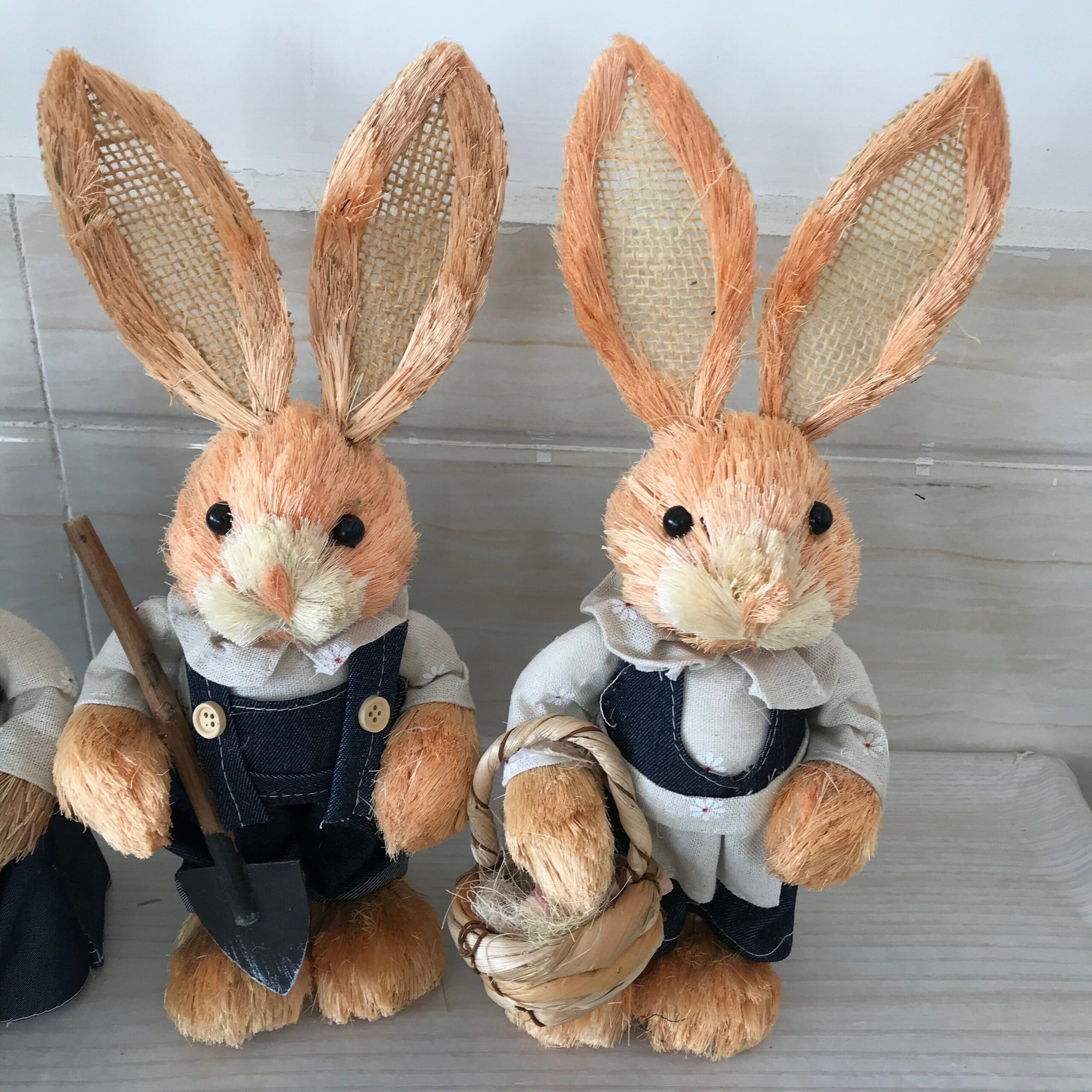 Saman tavşan lacivert Denim, pencere s&uuml;sleri, yılbaşı hediyeleri, paskalya s&uuml;sleri