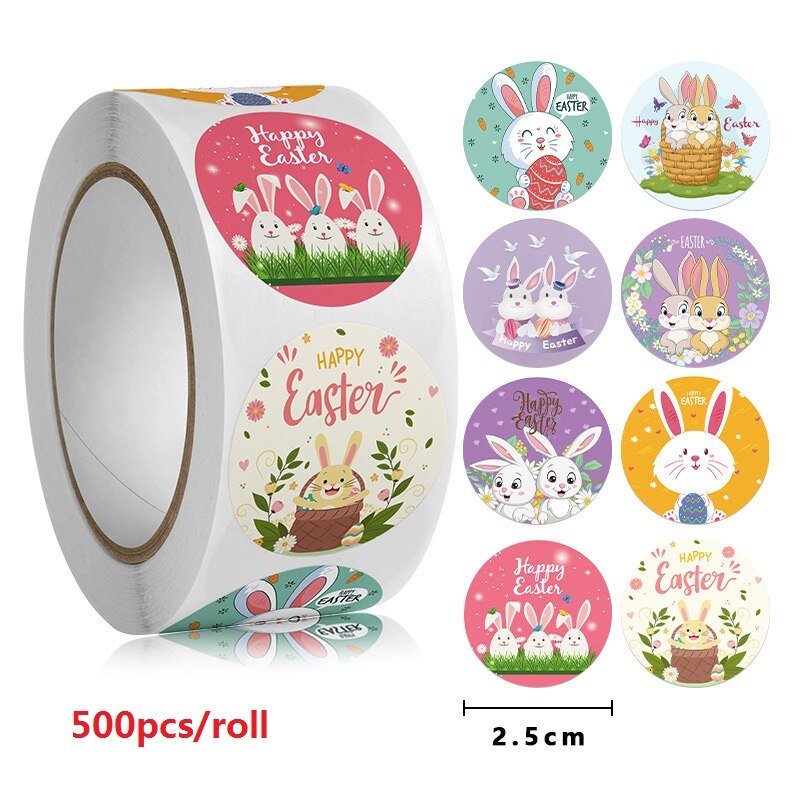 100-500 adet 2.5cm paskalya Sticker çocuklar mutlu paskalya tavşanı yumurta karikatür hediye sızdırmazlık etiketleri kağıt etiket bahar parti dekorasyon 100-500 adet 2.5cm paskalya Sticker çocuklar mutlu paskalya tavşanı yumurta karikatür hediye sızdırmazlık etiketleri kağıt etiket bahar parti dekorasyon
