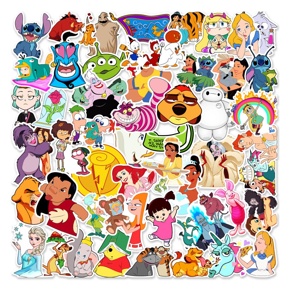 10/30/50 adet Disney klasik Mix karikat&uuml;r Anime &ccedil;ıkartmalar &ccedil;ıkartmaları &ccedil;ocuk oyuncak DIY diz&uuml;st&uuml; bilgisayar gitar telefon bagaj araba sevimli Graffiti Sticker