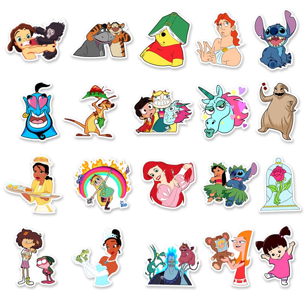 10/30/50 adet Disney klasik Mix karikat&uuml;r Anime &ccedil;ıkartmalar &ccedil;ıkartmaları &ccedil;ocuk oyuncak DIY diz&uuml;st&uuml; bilgisayar gitar telefon bagaj araba sevimli Graffiti Sticker