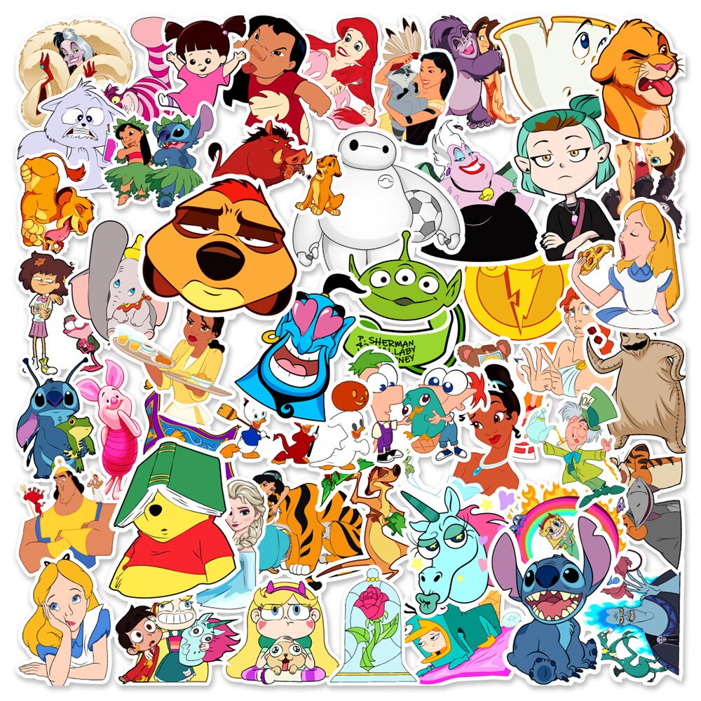 10/30/50 adet Disney klasik Mix karikat&uuml;r Anime &ccedil;ıkartmalar &ccedil;ıkartmaları &ccedil;ocuk oyuncak DIY diz&uuml;st&uuml; bilgisayar gitar telefon bagaj araba sevimli Graffiti Sticker