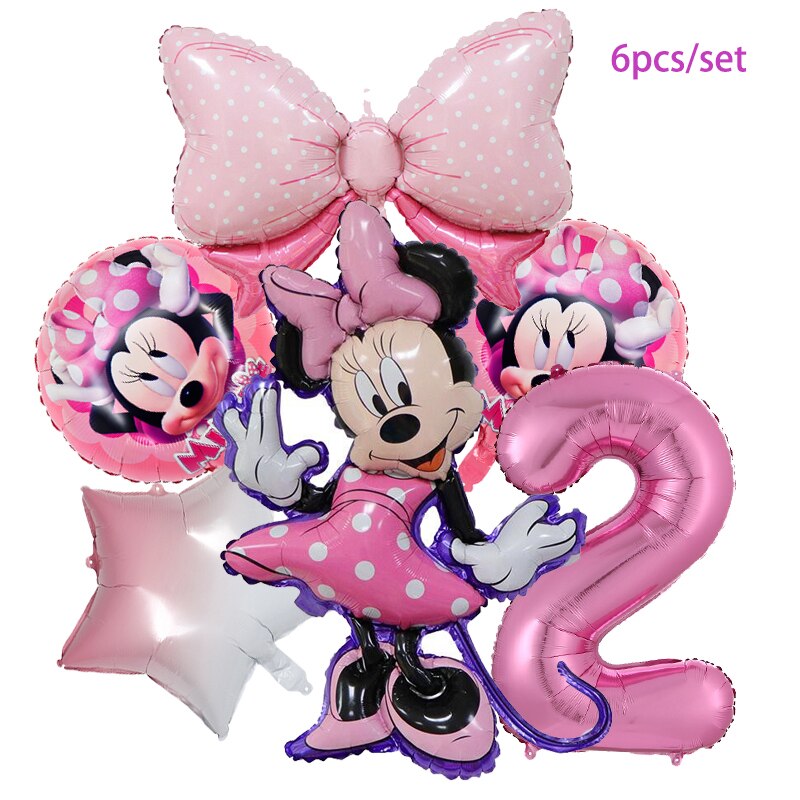 Disney Minnie Mouse doğum g&uuml;n&uuml; partisi dekorasyon prenses kızın parti malzemeleri MInnie Mouse sofra balon afiş kağıt bardak