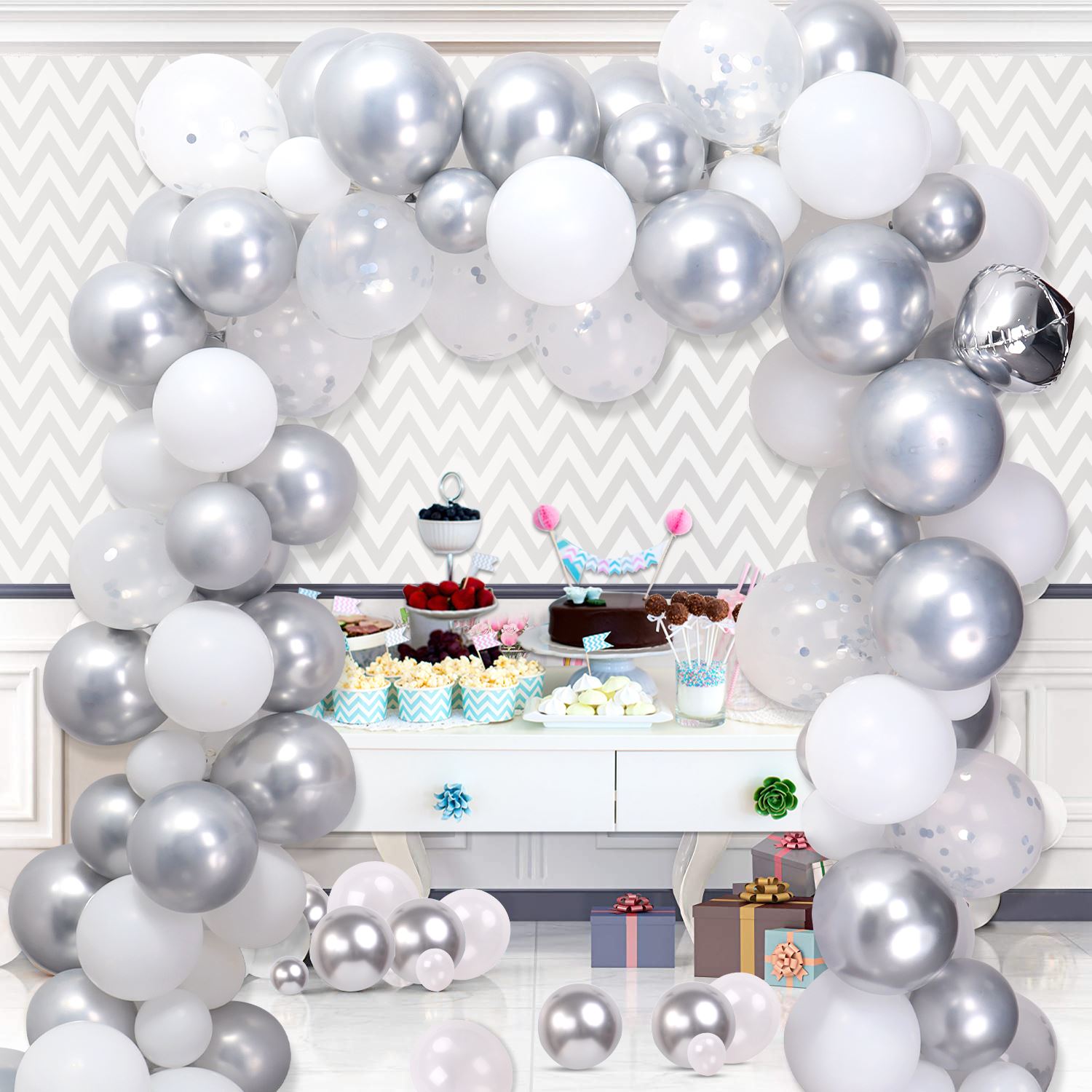 Macaron pembe balon &ccedil;elenk kemer karşılama bebek duş sevgililer g&uuml;n&uuml; doğum g&uuml;n&uuml; partisi d&uuml;ğ&uuml;n dekorasyon annianniire lateks balon