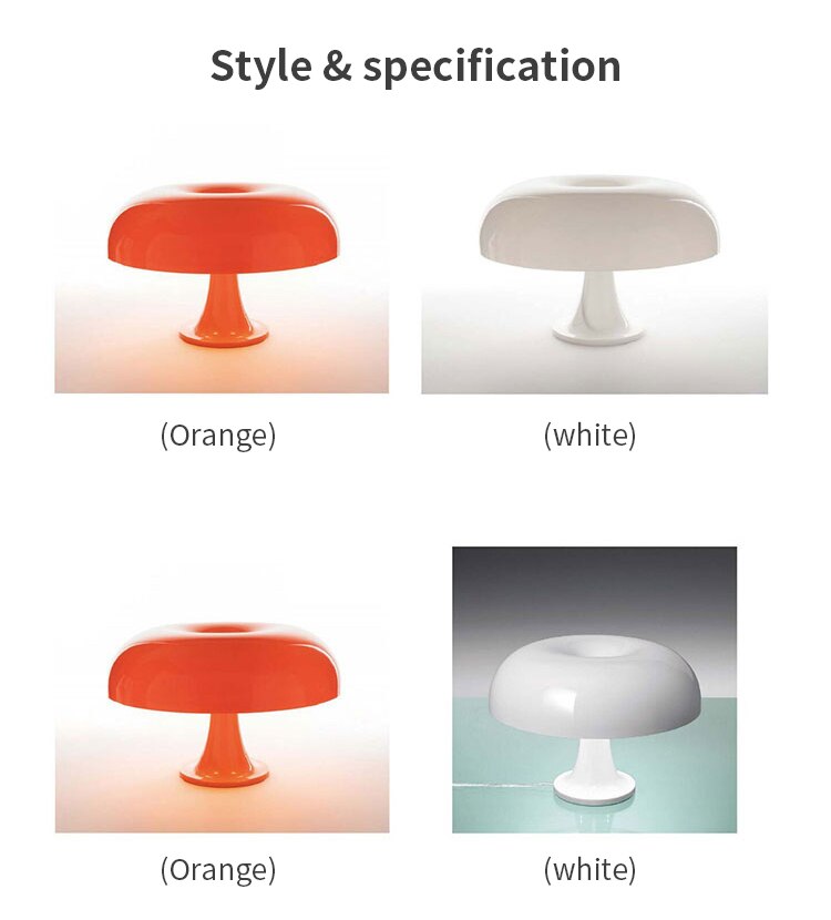 Italy Designer Led Mushroom Table Lamp for Hotel Bedroom Bedside Living Room Decoration Lighting Modern Minimalist Desk Lights