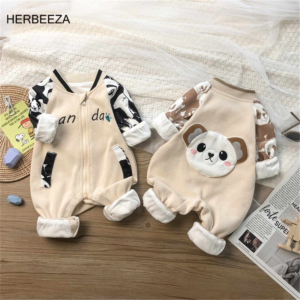Autumn Winter Baby Clothing Dog Printed Baby Rompers Baby Boy Clothes Zipper Newborns cute Infant Jumpsuit Cartoon Kids Costume Autumn Winter Baby Clothing Dog Printed Baby Rompers Baby Boy Clothes Zipper Newborns cute Infant Jumpsuit Cartoon Kids Costume