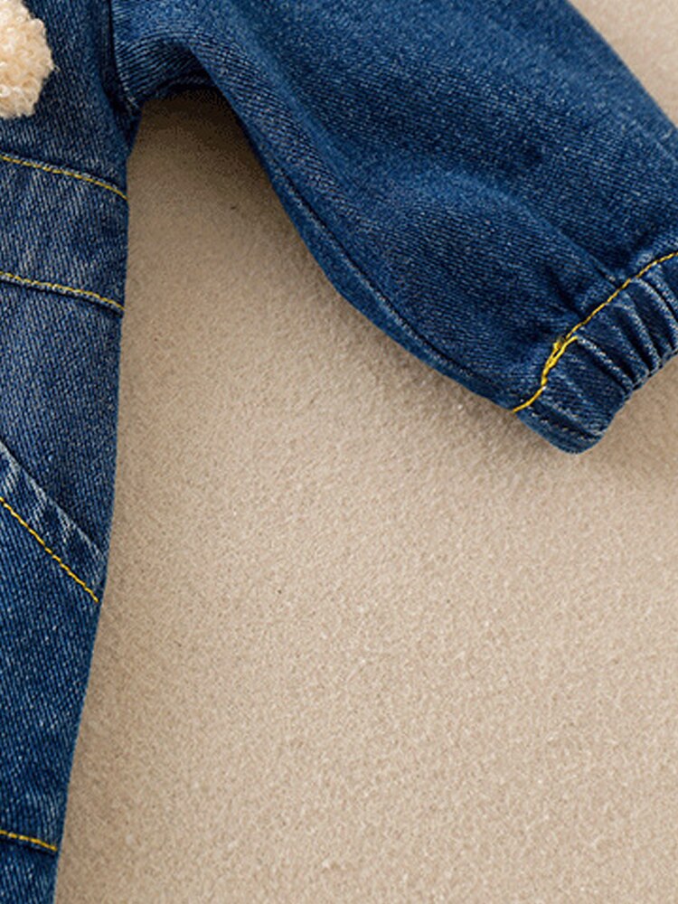 Denim Baby Boy Clothes print Infant Clothing bear doll Newborn Born Jumpsuit Clothing Kids Long Sleeve Rompers Tooling Style Denim Baby Boy Clothes print Infant Clothing bear doll Newborn Born Jumpsuit Clothing Kids Long Sleeve Rompers Tooling Style