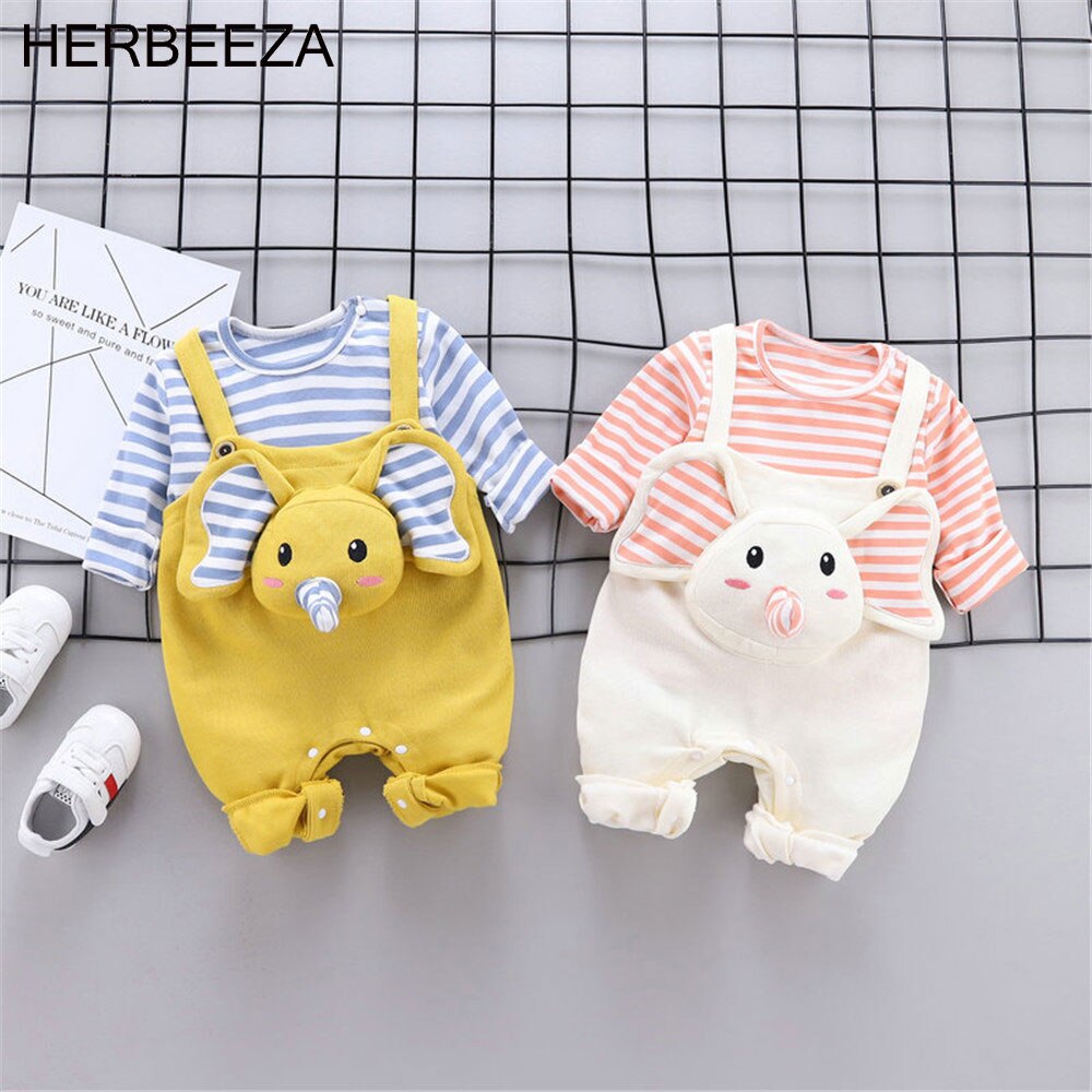 HERBEEZA 2022 Spring Autumn Newborn Baby Girls Boy Romper cartoon Elephant Tops Pants Tracksuit Trousers Outfits Clothes Sets HERBEEZA 2022 Spring Autumn Newborn Baby Girls Boy Romper cartoon Elephant Tops Pants Tracksuit Trousers Outfits Clothes Sets