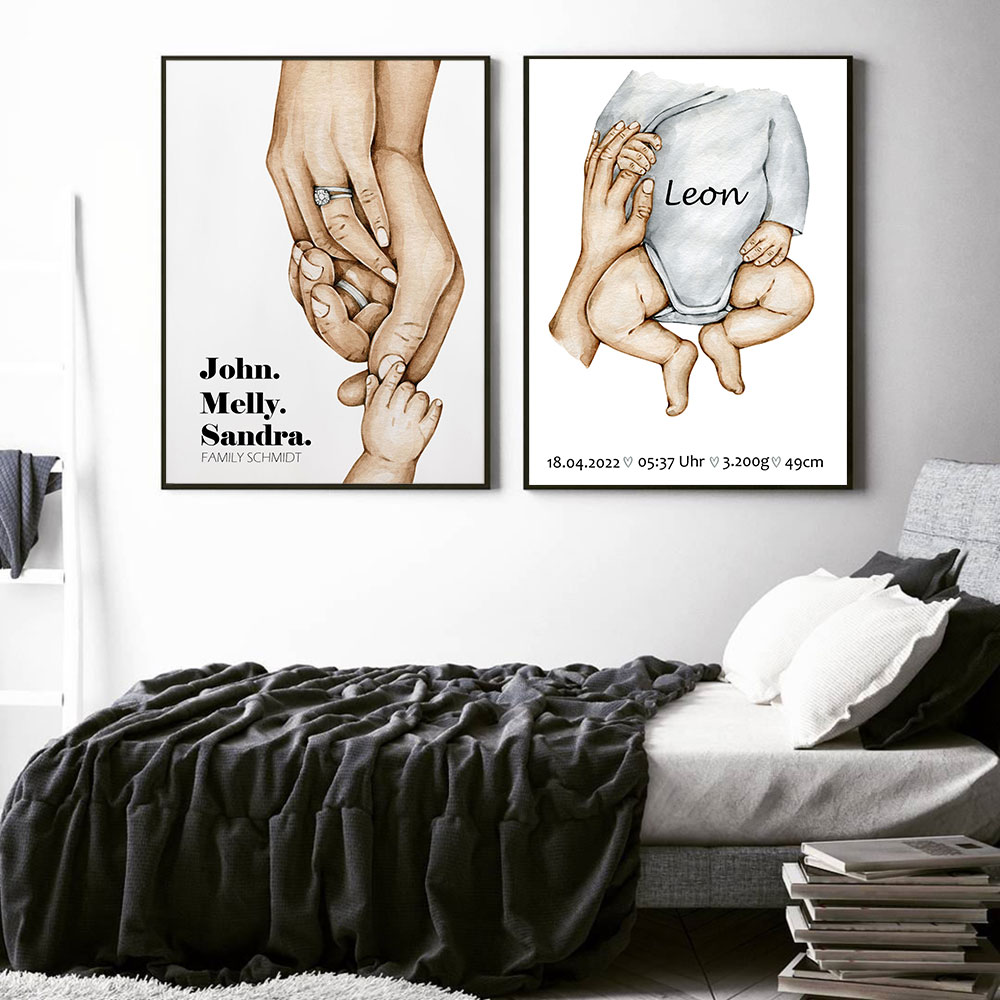 Custom Name Birth Poster and Print for Girl Nursery Canvas Painting Family Wall Art Picture Mother Room Decor Baby Shower Gift Custom Name Birth Poster and Print for Girl Nursery Canvas Painting Family Wall Art Picture Mother Room Decor Baby Shower Gift