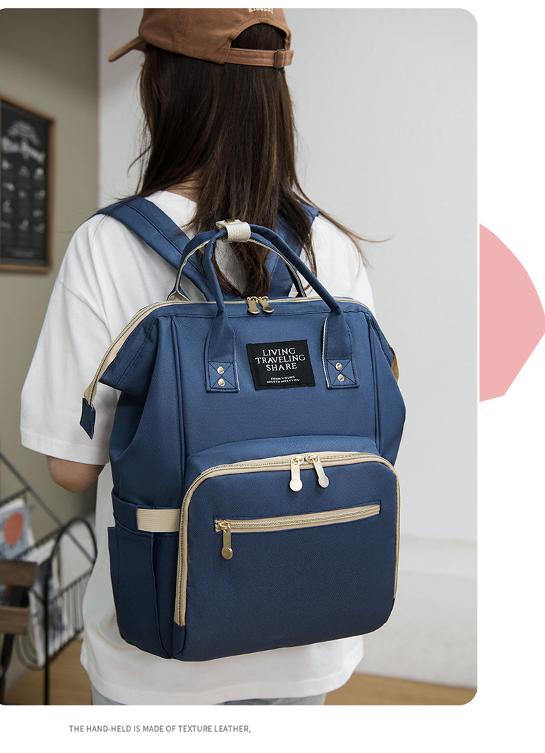 Anti Wet and Dry Separation Mummy Bag Large-capacity Baby Mama Expecting Bag USB Interface Multi-functional Thermal Insulation