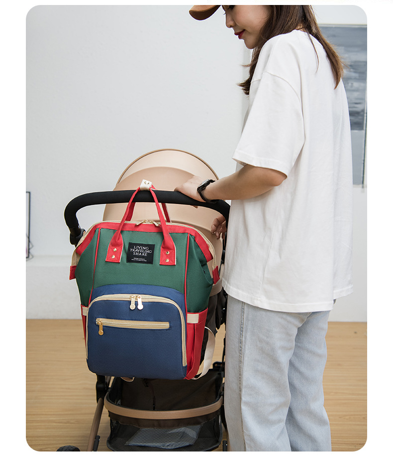 Anti Wet and Dry Separation Mummy Bag Large-capacity Baby Mama Expecting Bag USB Interface Multi-functional Thermal Insulation