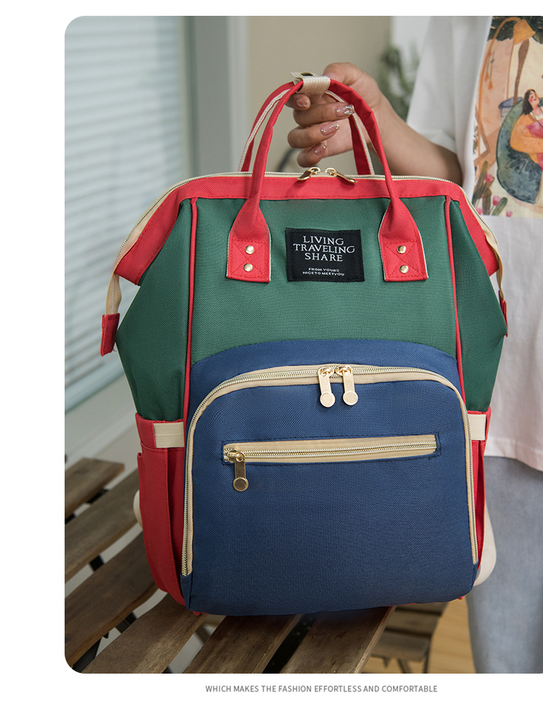 Anti Wet and Dry Separation Mummy Bag Large-capacity Baby Mama Expecting Bag USB Interface Multi-functional Thermal Insulation