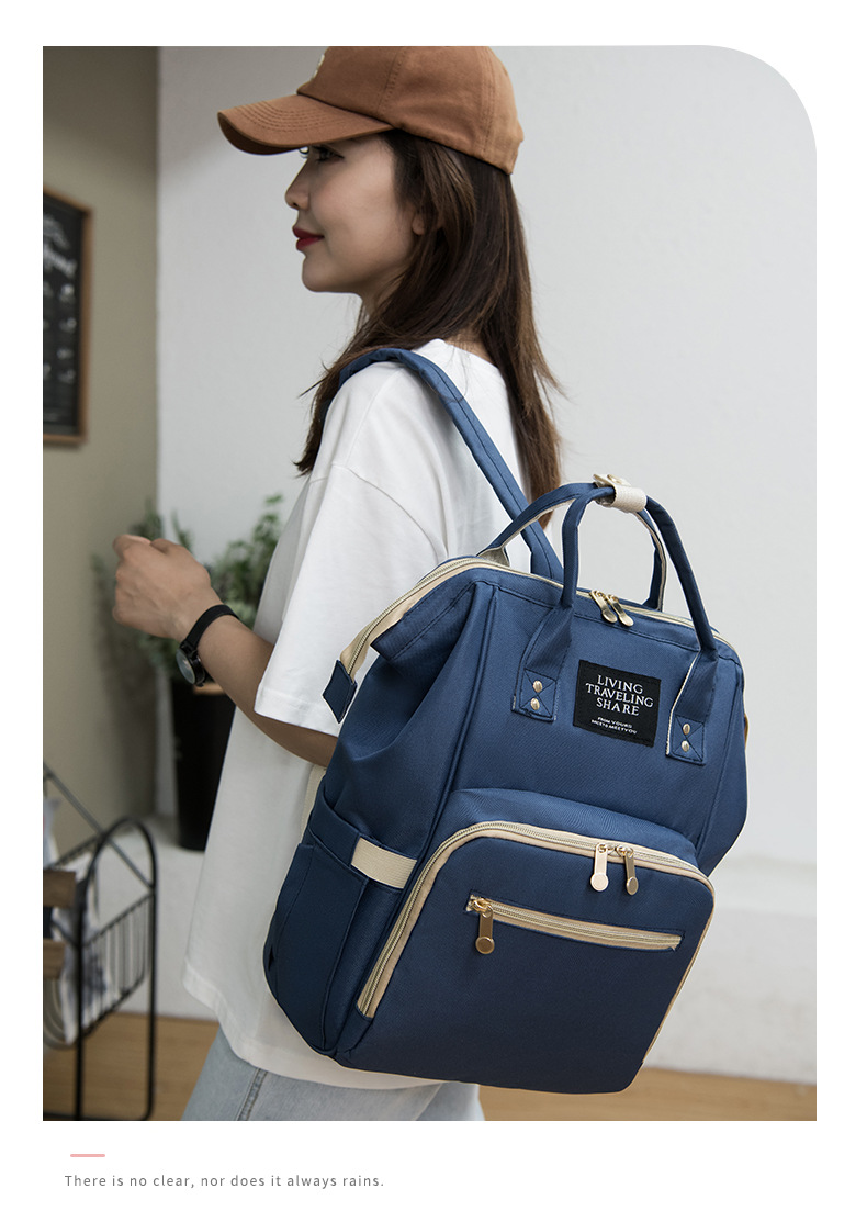 Anti Wet and Dry Separation Mummy Bag Large-capacity Baby Mama Expecting Bag USB Interface Multi-functional Thermal Insulation