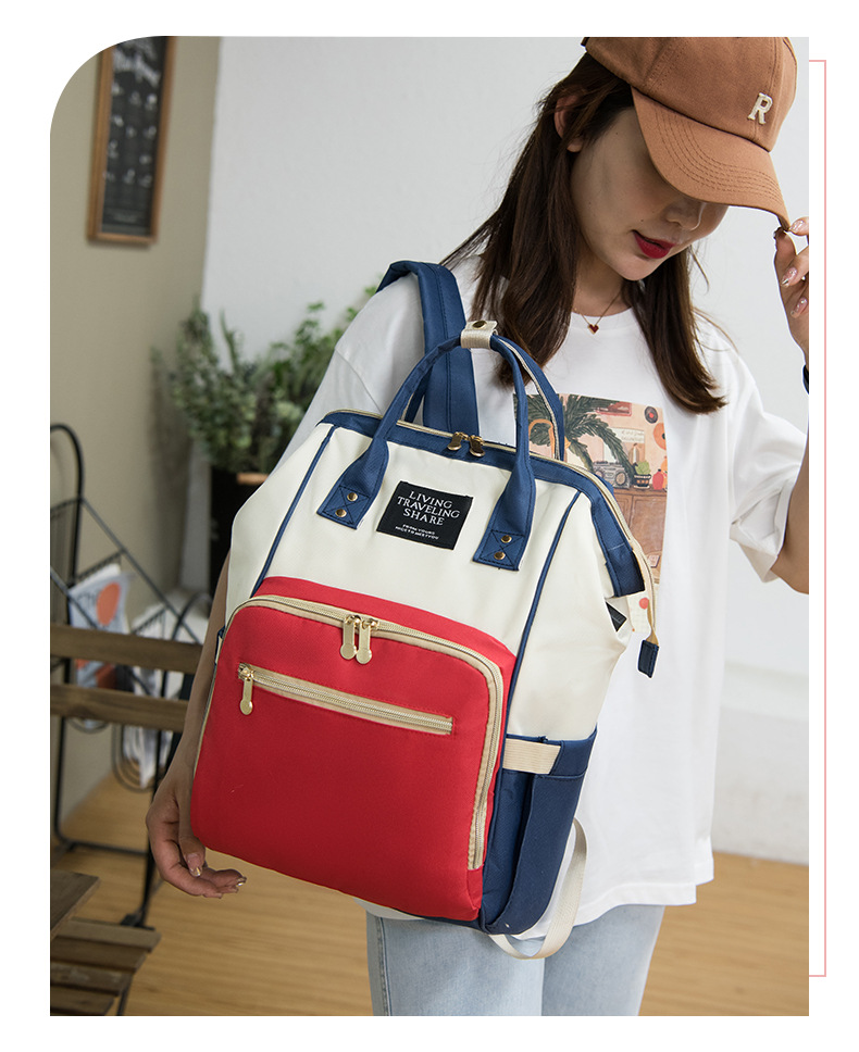 Anti Wet and Dry Separation Mummy Bag Large-capacity Baby Mama Expecting Bag USB Interface Multi-functional Thermal Insulation