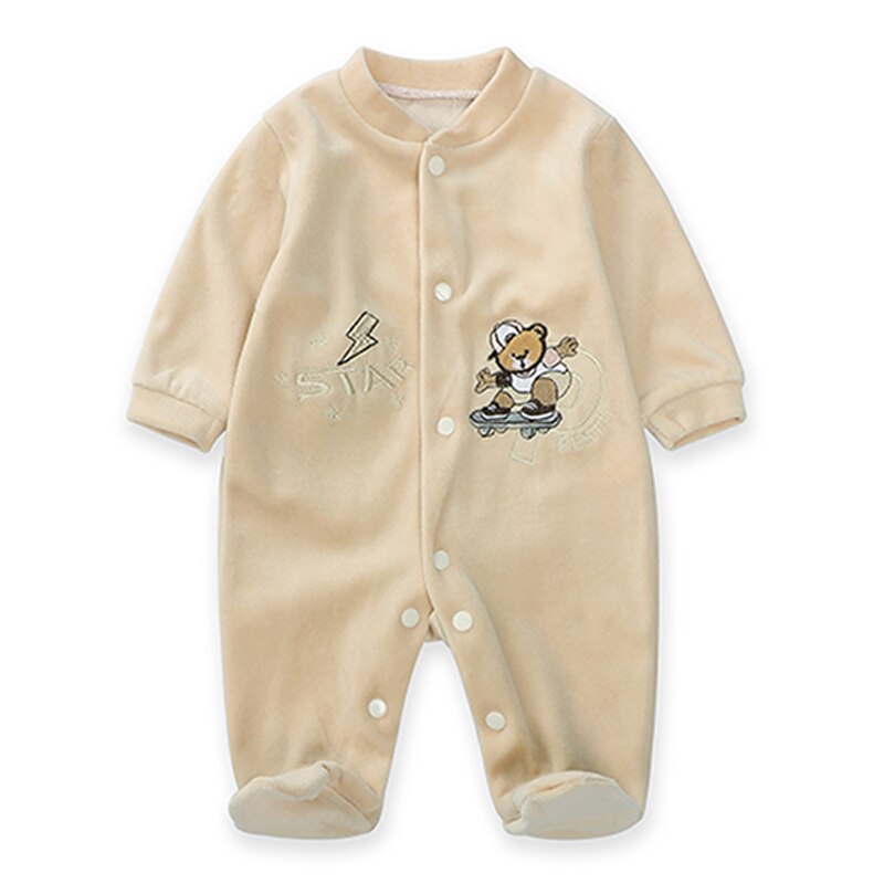 2023 Spring and Autumn Baby Bear Lamb Velvet Bodysuits & One-Pieces baby Boys Clothes Infants Plus Velvet Outing Clothes 2023 Spring and Autumn Baby Bear Lamb Velvet Bodysuits & One-Pieces baby Boys Clothes Infants Plus Velvet Outing Clothes