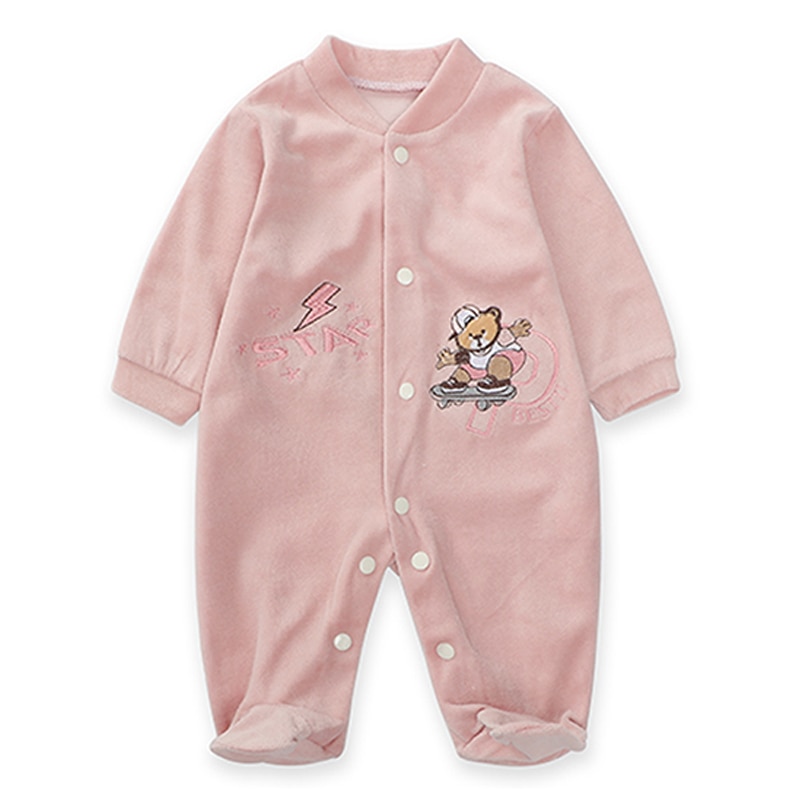 2023 Spring and Autumn Baby Bear Lamb Velvet Bodysuits & One-Pieces baby Boys Clothes Infants Plus Velvet Outing Clothes 2023 Spring and Autumn Baby Bear Lamb Velvet Bodysuits & One-Pieces baby Boys Clothes Infants Plus Velvet Outing Clothes