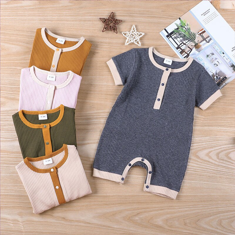 Fashion Solid Color Baby romper Summer Baby Boy Clothes Cotton Linen Short Sleeve Infant Romper Newborn Clothing 3-18 Months Fashion Solid Color Baby romper Summer Baby Boy Clothes Cotton Linen Short Sleeve Infant Romper Newborn Clothing 3-18 Months