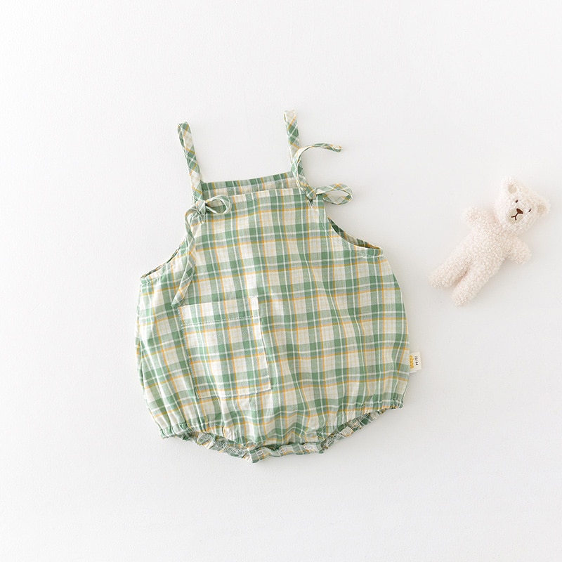 MILANCEL 2023 New Summer Baby Bodysuit Toddler Girls One Piece Plaid Boys Clothes MILANCEL 2023 New Summer Baby Bodysuit Toddler Girls One Piece Plaid Boys Clothes