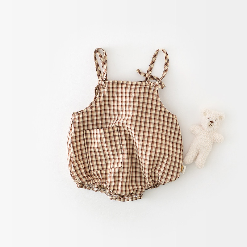 MILANCEL 2023 New Summer Baby Bodysuit Toddler Girls One Piece Plaid Boys Clothes MILANCEL 2023 New Summer Baby Bodysuit Toddler Girls One Piece Plaid Boys Clothes