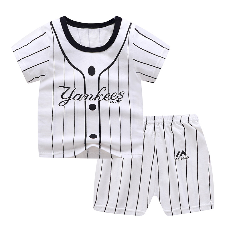 Baby Boys Girls Cartoon 100% Cotton Kids T-Shirt Shorts 2PCS Outfits Summer Newborn Short Sleeve Children T-shirts Sets Clothes
