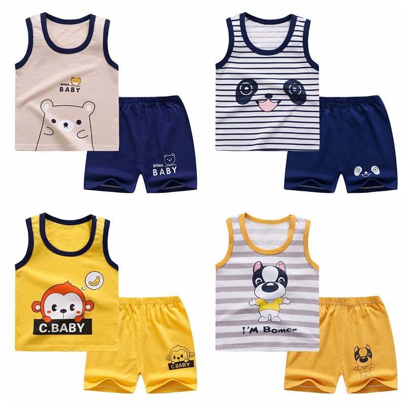Baby Boy Clothes Casual Tracksuit Pure Cotton Clothing Summer Clothes For Babies T-shirts + Pants For Kids Sports Outfit Baby Boy Clothes Casual Tracksuit Pure Cotton Clothing Summer Clothes For Babies T-shirts + Pants For Kids Sports Outfit