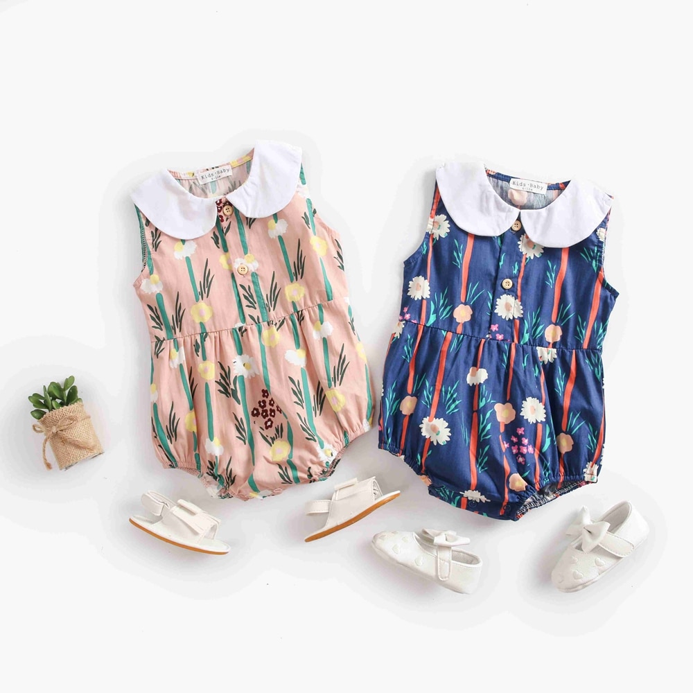 Sanlutoz Newborn Princess Baby Girls Bodysuits Cotton Baby Summer Clothing Cute Flowers Infant Clothes Sanlutoz Newborn Princess Baby Girls Bodysuits Cotton Baby Summer Clothing Cute Flowers Infant Clothes