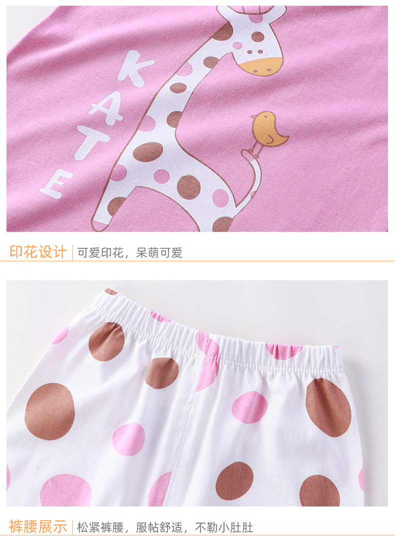 Summer Children's Short-Sleeved Suit Cotton Boys Girls Clothing Set Version Of Baby Clothes Girls T-shirt Children clothing