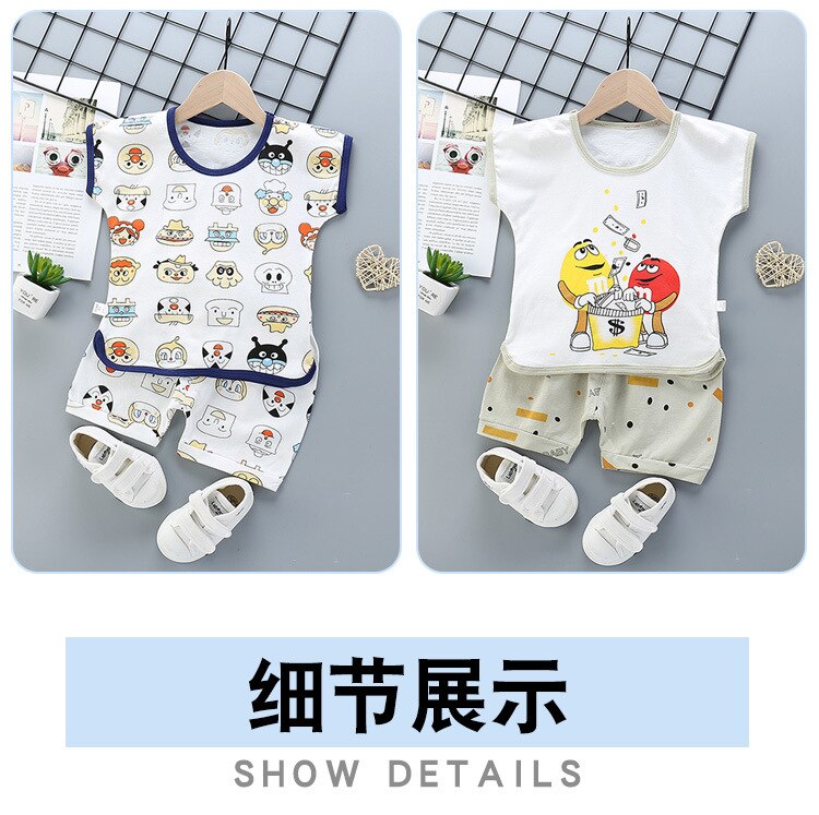 2023 New Summer Children Clothing Set Boys Girls Cotton T-shirt + Pants Kids shorts Baby Children Clothes