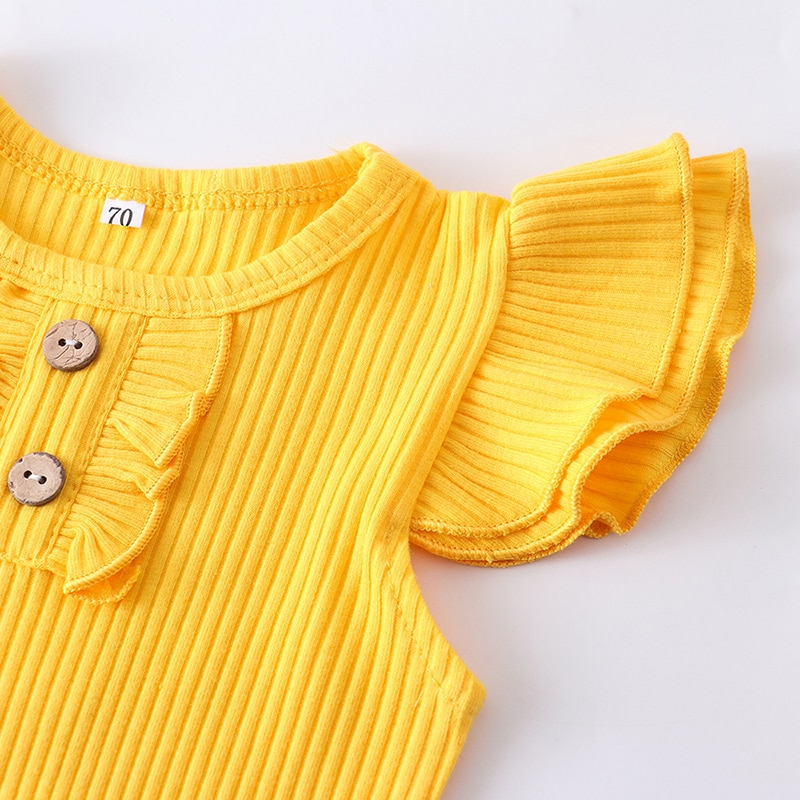 Baby Girl Summer Clothes Set Fashion Newborn Infant Knitting Cotton Ruffles Romper Shorts Bow Headband 3Pcs For Toddler Outfits Baby Girl Summer Clothes Set Fashion Newborn Infant Knitting Cotton Ruffles Romper Shorts Bow Headband 3Pcs For Toddler Outfits